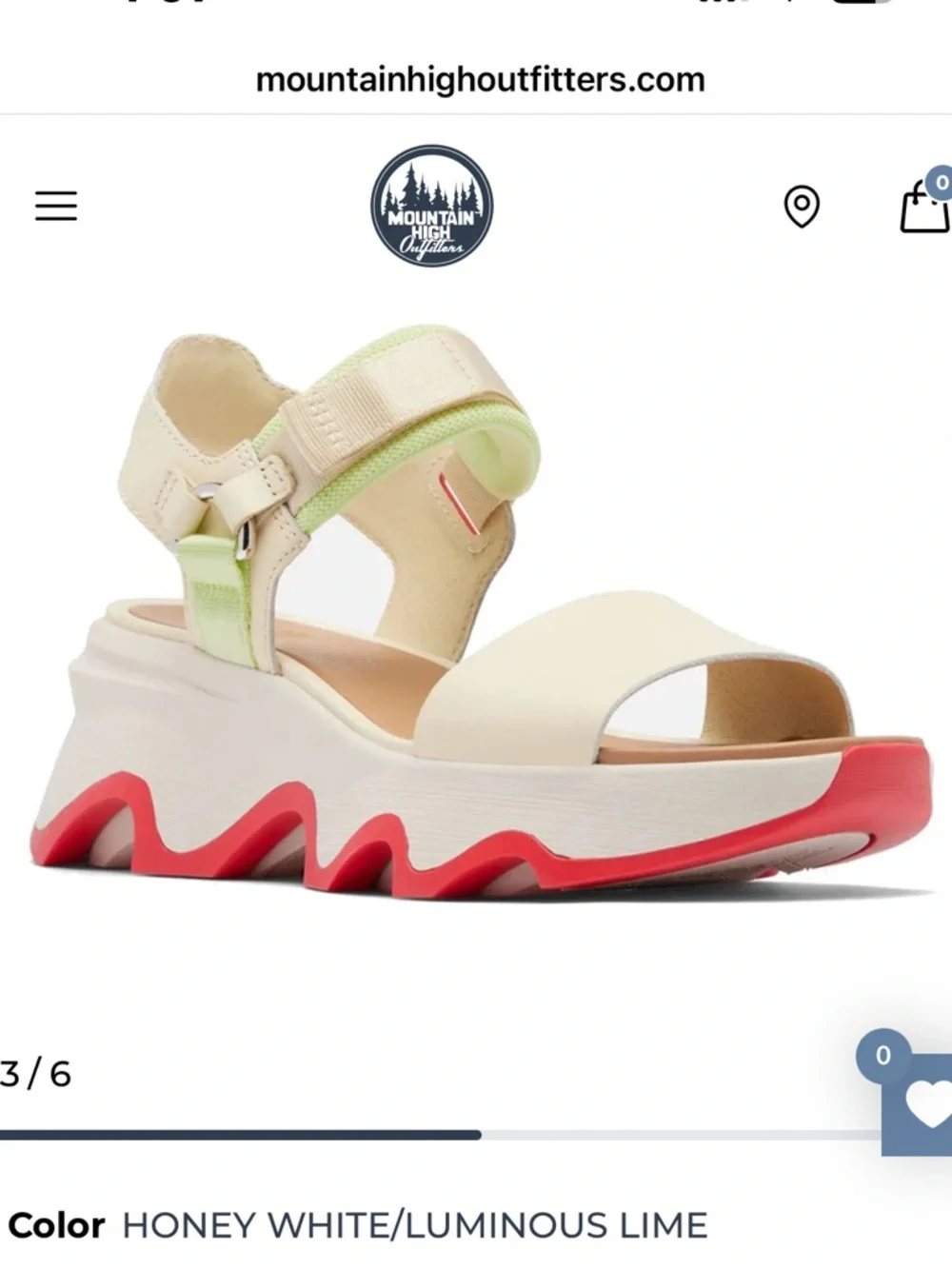 SOREL  women's  Kinetic Impact  Y Strap Wedge  Sandals 7.5 - Picture 2 of 16